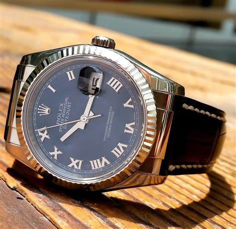 rolex 36mm leather strap